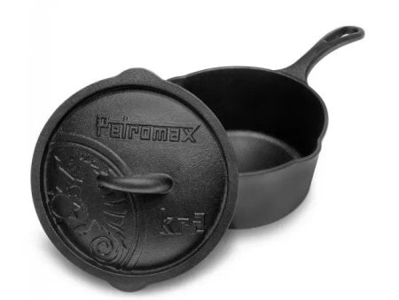 Petromax | Braadpan van gietijzer met steel  handvat en deksel KR2 Online now