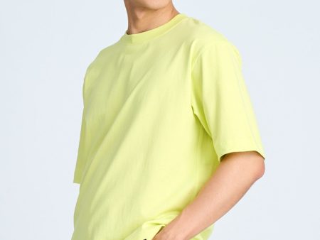 (B) Classic Relaxed-Fit Crew Neck Tee - Lemon Fashion