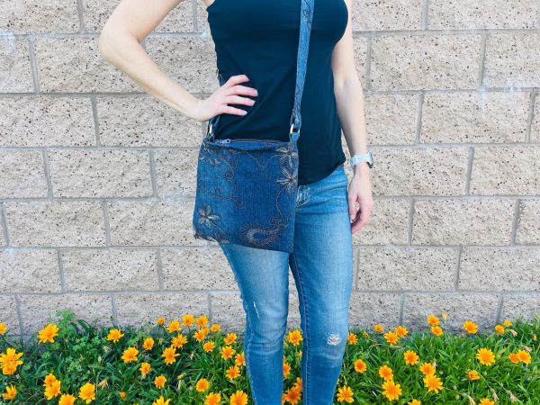 Denim Crossbody Passport bag Fashion