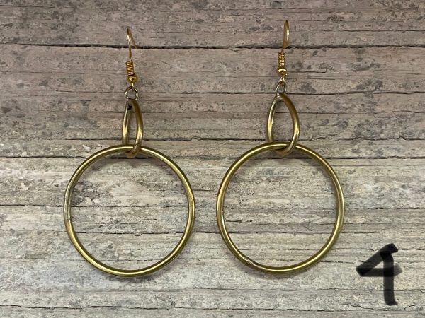 Earrings - brass hard lg For Discount