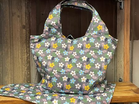 Diaper Bag - grey flower Online Hot Sale