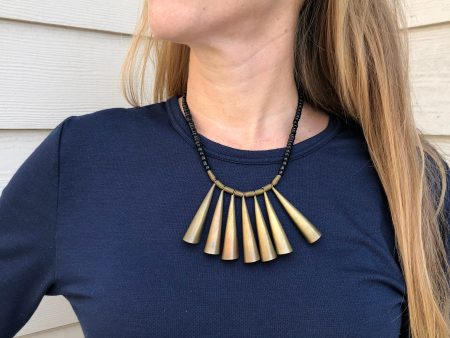 Necklace - Brass Fringe Cones For Cheap