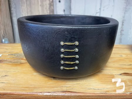 Dark wood w  bone - bowl Discount