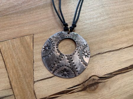 Cooking Pot Necklace - circles cord Cheap