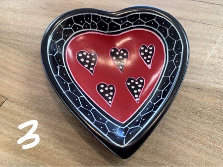 Heart Dish - Soapstone Carved MORE COLORS Hot on Sale