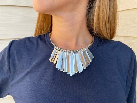 Choker - Silver Fringe For Sale