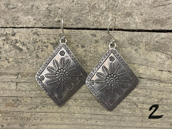 Hilltribe Silver Stamped Earrings - MANY STYLES For Discount