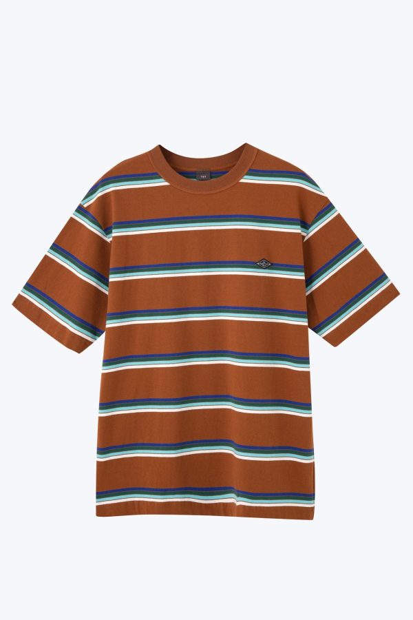 (B) Boxy-fit Multi-colour Stripes Tee Sale