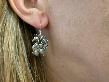 Earrings - Metal Deluxe Peacock on Sale