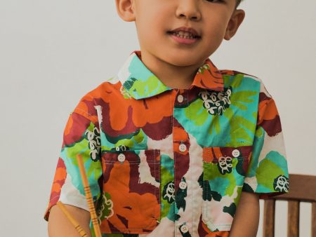 Abstract Floral Boys Shirt - Abstract Floral Online Sale