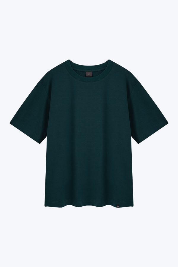 (A) Essential Crew Neck Tee - Dark Emerald Hot on Sale