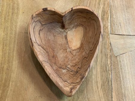 Wood Heart bowl - med Discount