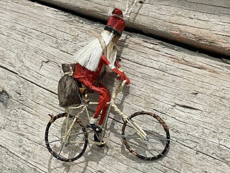 Ornament - Santa on bike For Discount