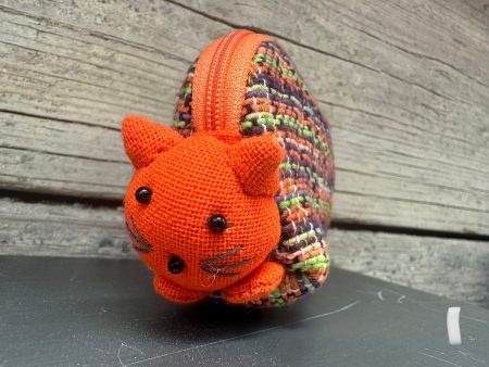 Coin purse - woven cat Fashion