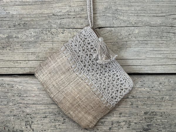 Wristlet- crochet & hemp For Sale