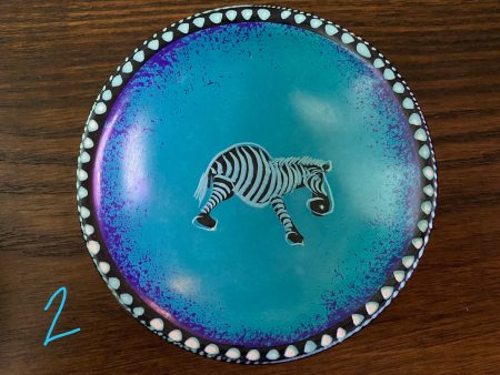 Soapstone 4  colored dish w animal Supply