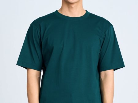 (A) Essential Crew Neck Tee - Dark Emerald Hot on Sale