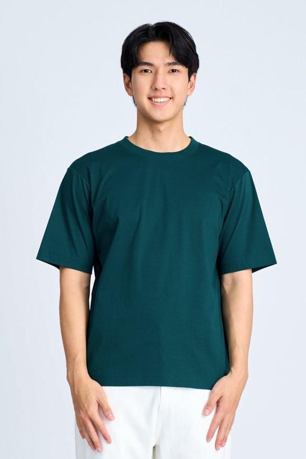 (A) Essential Crew Neck Tee - Dark Emerald Hot on Sale