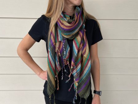 Striped Scarf - Bright Colors on Sale