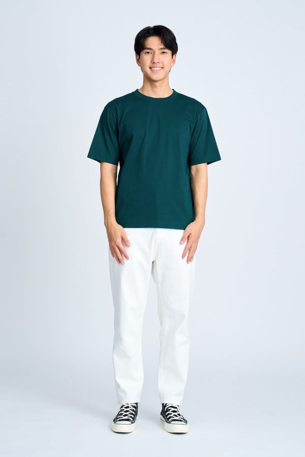 (A) Essential Crew Neck Tee - Dark Emerald Hot on Sale