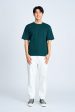 (A) Essential Crew Neck Tee - Dark Emerald Hot on Sale