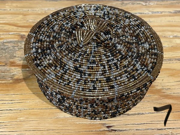 Beaded Basket with Lid - Medium For Cheap