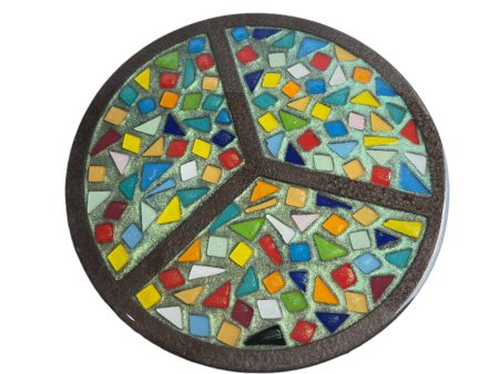 Round Lazy Susan – Mosaic Resin Sealed, Handmade by El Paso Artist, 10  For Cheap