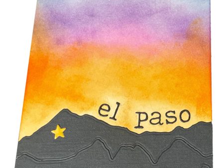 Souvenir Note Card El Paso Mountains Handcrafted For Cheap