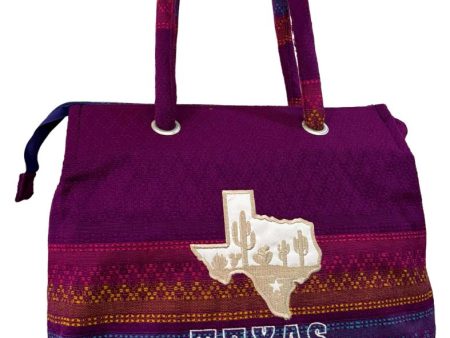 Texas Tote Bag with Zipper – Mexican Made, Fabric Tote, 13  x 15 , Various Designs Online now