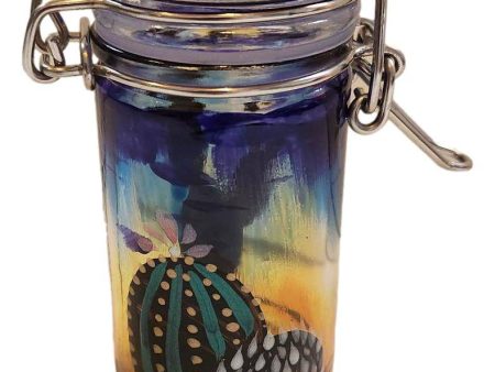 Decorative Jar With Latch Handpainted By El Paso Artist Leilani Online