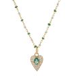 Emerald and Diamond Charm and Gemstone Necklace Hot on Sale