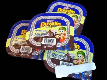 Duvalin Hazelnut Vanilla Strawberry Candy – 4 Pack, Creamy Mexican Treat Discount