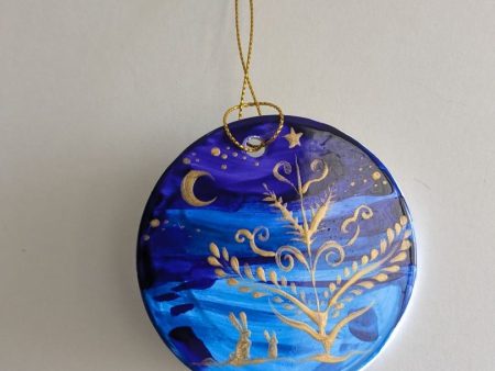 Festive Tree Ornament with Cute Bunnies | Unique Seasonal Ornament 3  Fashion