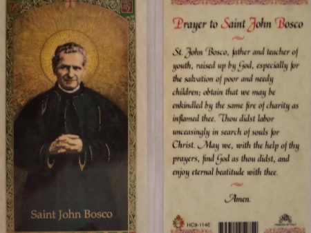 Prayer Card Prayer To Saint John Bosco Laminated HC9-114E For Discount