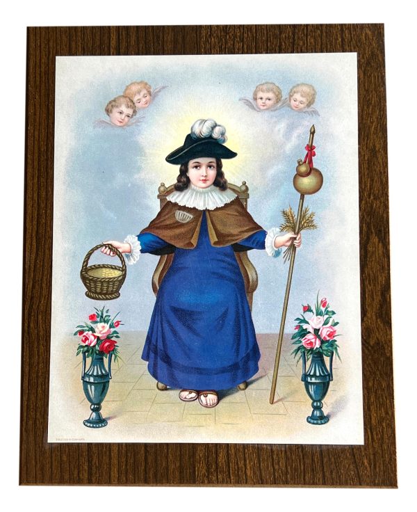 Santo Nino de Atocha Wood Plaque – Religious Decor 9  x 7  For Cheap