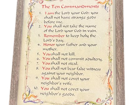 The Ten Commandments Tabletop Frame – 10.5 x9  Wood Frame Online