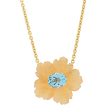 Carved Aventurine and Blue Topaz Necklace Online Sale