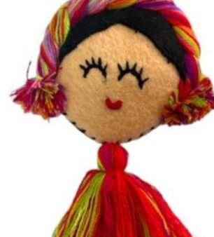 Handcrafted Mexican Embroidered Doll Charm Artisan Accessory  from Mexico Cheap