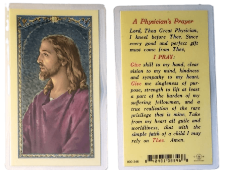 Prayer Card A Physician s Prayer Laminated on Sale