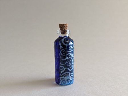 Small Delicate Floral Bottle | Handcrafted Decorative Bottle 2  x .75  Cheap