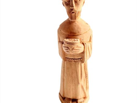 Handcarved Wooden Statue – Saint Francis, Made in Mexico, 8.5 x2.5  Sale