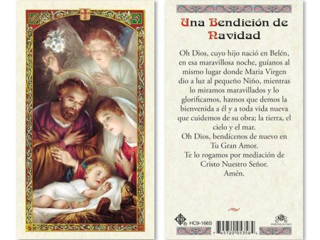 Prayer Card Una Bendicion de Navidad Laminated HC9-166S Supply