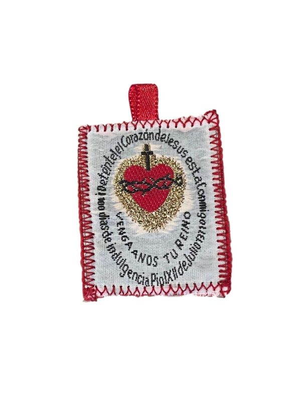 Scapular Detente El Corazon de Jesus Esta Conmigo Indulgencia Pio XII de Julio 1371 1.5 X 2  Cheap