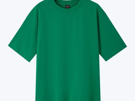 (B) Classic Relaxed-Fit Crew Neck Tee - Emerald Green For Sale