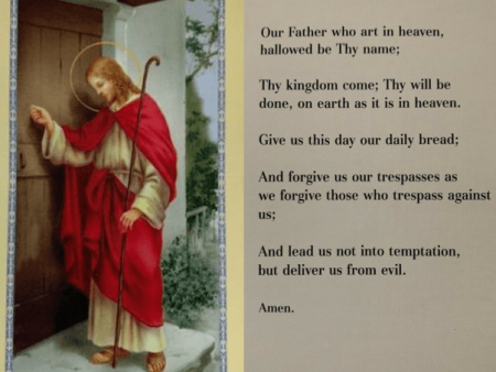 Prayer Card The Lord s Prayer No Laminated AF For Discount