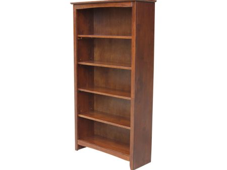 Home Accents - 60  H  Shaker Bookcase Espresso Hot on Sale