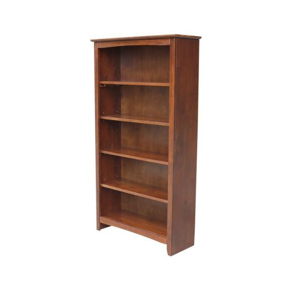 Home Accents - 60  H  Shaker Bookcase Espresso Hot on Sale