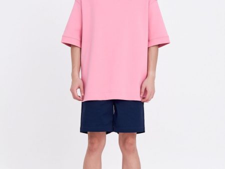 (C) Oversized Fit Heavyweight Tee - Rouge Hot on Sale