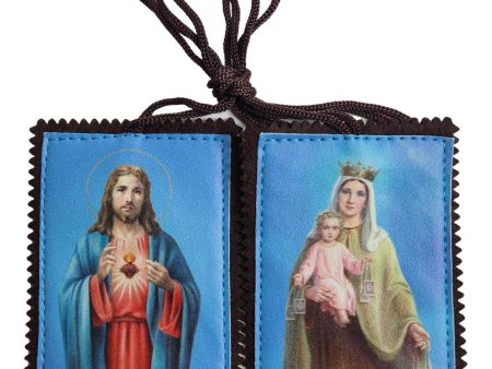 Scapular Our Lady of Mt Carmel Sacred Heart Felt Vinyl Sale