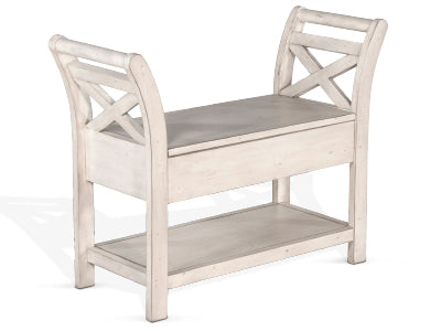 Accent Bench w  Storage, Wood Seat For Discount